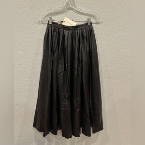NWT Malene Birger Black Leather Maxi Skirt - French 36, US 4